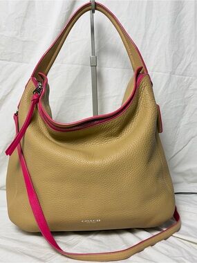 Coach Bleecker Edgepaint Sullivan Hobo Leather Bag Camel Pink 31624 – Like New